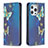 Leather Case Stands Butterfly Flip Cover L01 Holder for Apple iPhone 14 Pro Blue