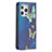 Leather Case Stands Butterfly Flip Cover L01 Holder for Apple iPhone 14 Pro Blue