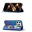 Leather Case Stands Butterfly Flip Cover L01 Holder for Apple iPhone 14 Pro Max Blue