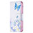 Leather Case Stands Butterfly Flip Cover L01 Holder for Apple iPhone 15 Blue