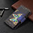 Leather Case Stands Butterfly Flip Cover L01 Holder for Apple iPhone 15 Plus Black