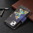 Leather Case Stands Butterfly Flip Cover L01 Holder for Apple iPhone 15 Plus Black