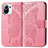 Leather Case Stands Butterfly Flip Cover L02 Holder for Xiaomi Mi 11 Lite 4G Hot Pink