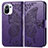 Leather Case Stands Butterfly Flip Cover L02 Holder for Xiaomi Mi 11 Lite 4G Purple