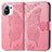 Leather Case Stands Butterfly Flip Cover L02 Holder for Xiaomi Mi 11 Lite 5G NE Hot Pink