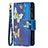 Leather Case Stands Butterfly Flip Cover L04 Holder for Apple iPhone 13 Blue