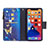 Leather Case Stands Butterfly Flip Cover L04 Holder for Apple iPhone 14 Blue