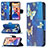 Leather Case Stands Butterfly Flip Cover L07 Holder for Apple iPhone 13 Blue