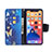 Leather Case Stands Butterfly Flip Cover L07 Holder for Apple iPhone 13 Blue