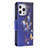 Leather Case Stands Butterfly Flip Cover L07 Holder for Apple iPhone 13 Pro Max Navy Blue