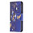 Leather Case Stands Butterfly Flip Cover L07 Holder for Apple iPhone 13 Pro Max Navy Blue