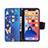 Leather Case Stands Butterfly Flip Cover L07 Holder for Apple iPhone 14 Blue
