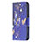 Leather Case Stands Butterfly Flip Cover L07 Holder for Apple iPhone 14 Navy Blue