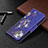 Leather Case Stands Butterfly Flip Cover L07 Holder for Apple iPhone 14 Navy Blue