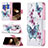 Leather Case Stands Butterfly Flip Cover L07 Holder for Apple iPhone 14 Pro Max Pink