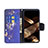 Leather Case Stands Butterfly Flip Cover L07 Holder for Apple iPhone 15 Plus Navy Blue