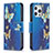 Leather Case Stands Butterfly Flip Cover L07 Holder for Apple iPhone 15 Pro Blue