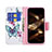 Leather Case Stands Butterfly Flip Cover L07 Holder for Apple iPhone 15 Pro Max Pink