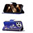 Leather Case Stands Butterfly Flip Cover L07 Holder for Apple iPhone 15 Pro Navy Blue