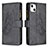 Leather Case Stands Butterfly Flip Cover L08 Holder for Apple iPhone 13 Black