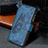 Leather Case Stands Butterfly Flip Cover L08 Holder for Apple iPhone 13 Blue