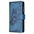 Leather Case Stands Butterfly Flip Cover L08 Holder for Apple iPhone 13 Pro Blue