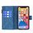 Leather Case Stands Butterfly Flip Cover L08 Holder for Apple iPhone 13 Pro Blue