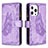 Leather Case Stands Butterfly Flip Cover L08 Holder for Apple iPhone 13 Pro Max Purple