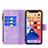 Leather Case Stands Butterfly Flip Cover L08 Holder for Apple iPhone 13 Purple