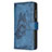 Leather Case Stands Butterfly Flip Cover L08 Holder for Apple iPhone 14 Pro Max Blue