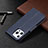 Leather Case Stands Butterfly Flip Cover L09 Holder for Apple iPhone 13 Pro Blue