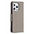 Leather Case Stands Butterfly Flip Cover L09 Holder for Apple iPhone 13 Pro Dark Gray