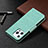 Leather Case Stands Butterfly Flip Cover L09 Holder for Apple iPhone 13 Pro Max Green