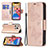 Leather Case Stands Butterfly Flip Cover L09 Holder for Apple iPhone 13 Pro Pink