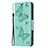 Leather Case Stands Butterfly Flip Cover L09 Holder for Apple iPhone 14 Green