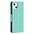 Leather Case Stands Butterfly Flip Cover L09 Holder for Apple iPhone 14 Green