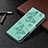 Leather Case Stands Butterfly Flip Cover L09 Holder for Apple iPhone 14 Green