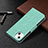 Leather Case Stands Butterfly Flip Cover L09 Holder for Apple iPhone 14 Green