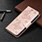 Leather Case Stands Butterfly Flip Cover L09 Holder for Apple iPhone 14 Pink