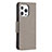 Leather Case Stands Butterfly Flip Cover L09 Holder for Apple iPhone 14 Pro Dark Gray