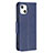 Leather Case Stands Butterfly Flip Cover L09 Holder for Apple iPhone 15 Blue