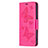 Leather Case Stands Butterfly Flip Cover L09 Holder for Apple iPhone 15 Hot Pink