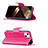 Leather Case Stands Butterfly Flip Cover L09 Holder for Apple iPhone 15 Hot Pink