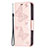 Leather Case Stands Butterfly Flip Cover L09 Holder for Apple iPhone 15 Pink