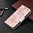 Leather Case Stands Butterfly Flip Cover L09 Holder for Apple iPhone 15 Pink