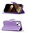 Leather Case Stands Butterfly Flip Cover L09 Holder for Apple iPhone 15 Plus Purple