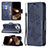 Leather Case Stands Butterfly Flip Cover L09 Holder for Apple iPhone 15 Pro Blue