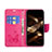 Leather Case Stands Butterfly Flip Cover L09 Holder for Apple iPhone 15 Pro Max Hot Pink