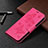 Leather Case Stands Butterfly Flip Cover L09 Holder for Apple iPhone 15 Pro Max Hot Pink