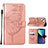 Leather Case Stands Butterfly Flip Cover L10 Holder for Apple iPhone 13 Mini Rose Gold